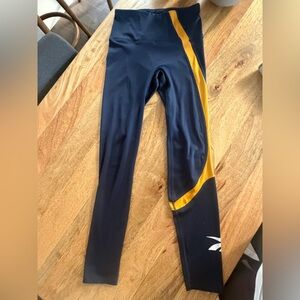 Reebok Navy and Gold (mustard) Leggings